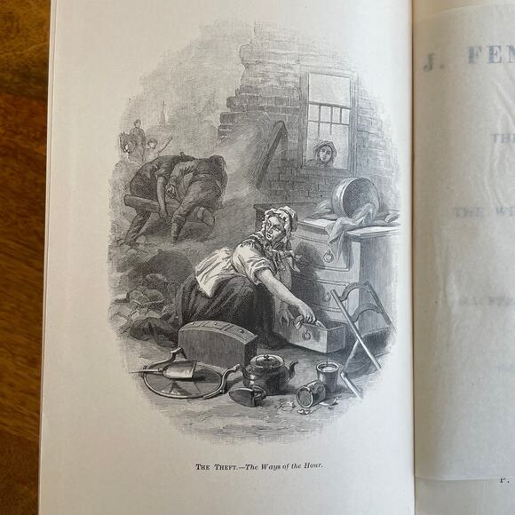 Cooper’s Works – Set of 5 Volumes (1, 7–10) Vintage Decorative Book Stack - Picture 11 of 11